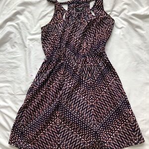 Geometric print racer back dress